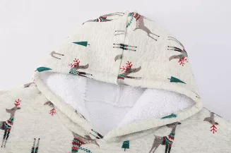 Kocobluza z kapturem Sherpa Hoodie X-MASS DEER