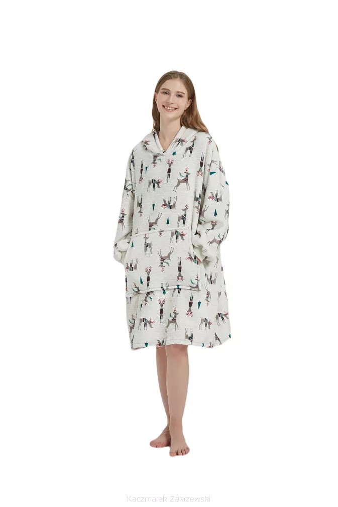 Kocobluza z kapturem Sherpa Hoodie X-MASS DEER