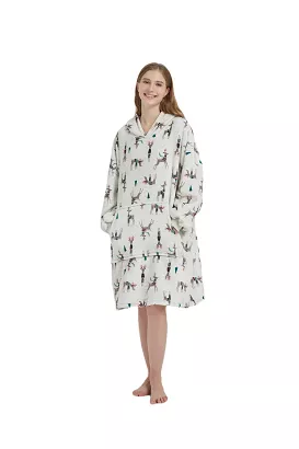 Kocobluza z kapturem Sherpa Hoodie X-MASS DEER