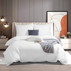 Pościel satyna bawełniana 160x200 SIN jednobarwna biała
