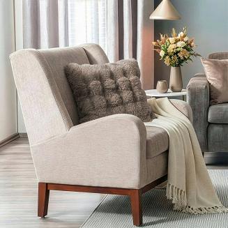 Poszewka dekoracyjna LILY 45x45 Eurofirany beżowy