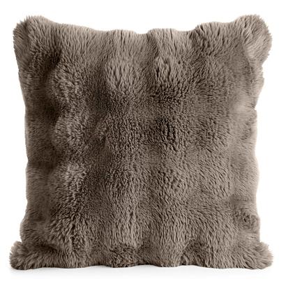 Poszewka dekoracyjna LILY 45x45 Eurofirany beżowa futrzana i puszysta z efektem 3D