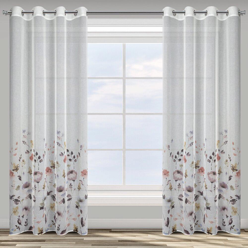 Zasłona gotowa na przelotkach LAVIN 140x250 Design91 biały