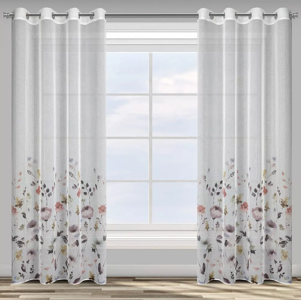 Zasłona gotowa na przelotkach LAVIN 140x250 Design91 biały
