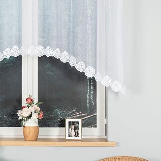 Firanka żakardowa gotowa na żabki ŻAKLINA 250x120 biała