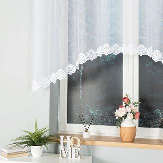 Firanka żakardowa gotowa na żabki ŻAKLINA 250x120 biała