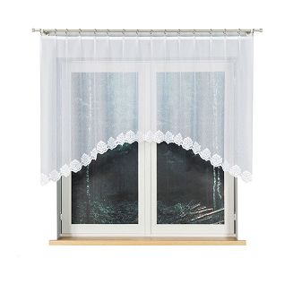 Firanka żakardowa gotowa na żabki ŻAKLINA 250x120 biała