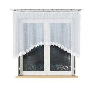 Firanka żakardowa gotowa na żabki ŻAKLINA 250x120 biała