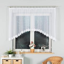 Firanka żakardowa gotowa na żabki ŻAKLINA 250x120 biała