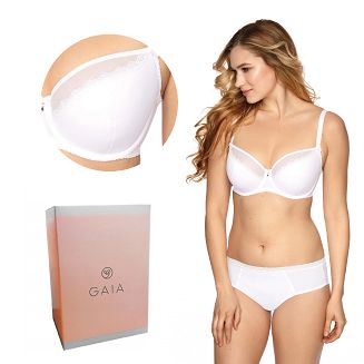 Biustonosz GAIA Semi-Soft Amanda 882 półusztywniany biały