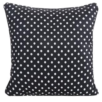 Poszewka dekoracyjna z bukli WIOSNA z ozdobnymi pomponami 45x45 Eurofirany czarna biała wielkanocne zające