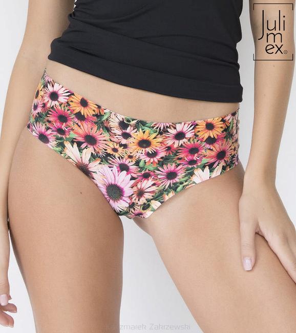 Figi damskie bezszwowe RUDBEKIA SIMPLE Julimex kwiaty
