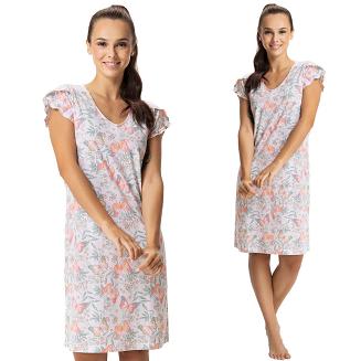 Koszula damska LUNA kod 48 pastelowa w motyle