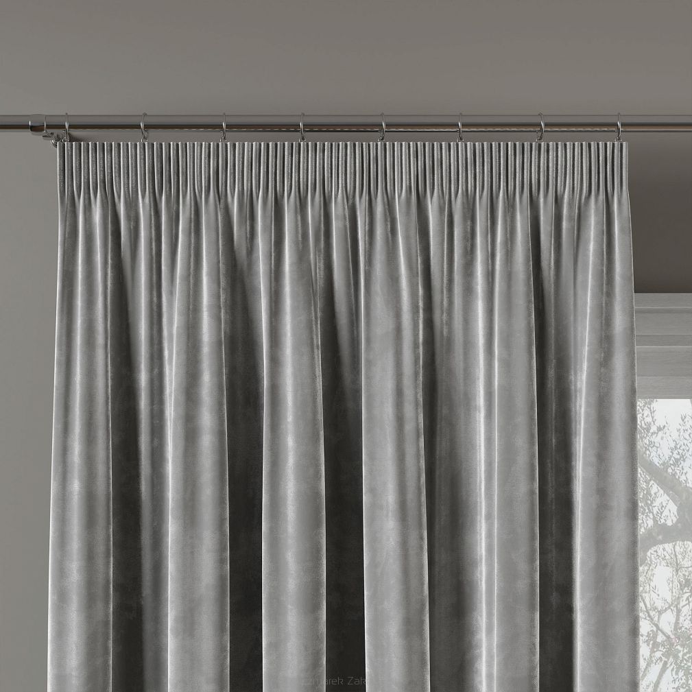 Zasłona gotowa na taśmie VELVI 140x240 chłodny szary
