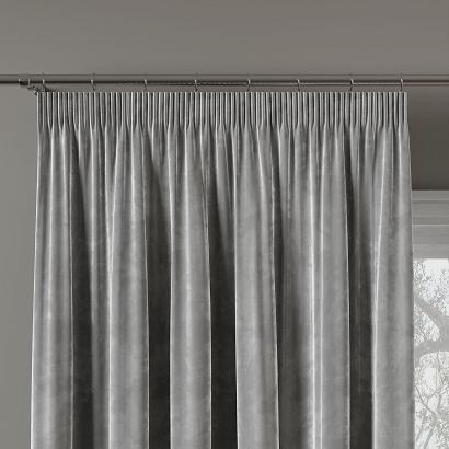 Zasłona gotowa na taśmie VELVI 140x240 chłodny szary