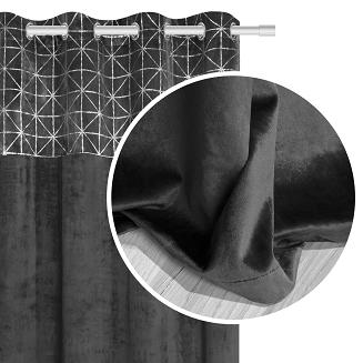 Grafitowa Zasłona Welurowa 140x250 Glossy
