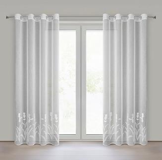 Firana gotowa na przelotkach TONYA 140x250 Eurofirany biały