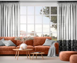 Firana gotowa na taśmie DANI 140x270 Eurofirany czarny