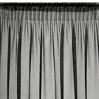 Firana gotowa na taśmie DANI 140x270 Eurofirany czarny