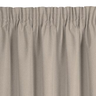 Zasłona gotowa na taśmie SUZAN 135x270 Eurofirany ciemnobeżowy