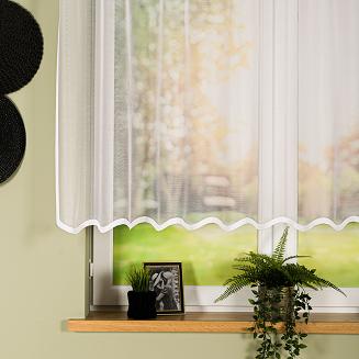 Firanka żakardowa gotowa na szelkach ELZA 250x140 biała