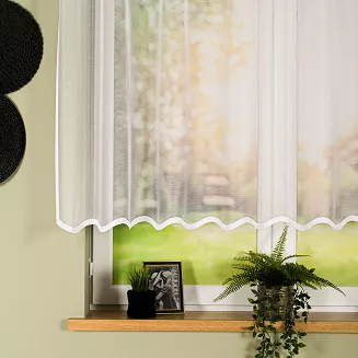Firanka żakardowa gotowa na szelkach ELZA 250x140 biała