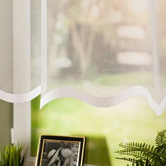 Firanka żakardowa gotowa na szelkach ELZA 250x140 biała