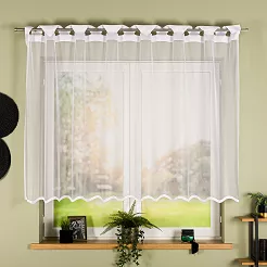 Firanka żakardowa gotowa na szelkach ELZA 250x140 biała