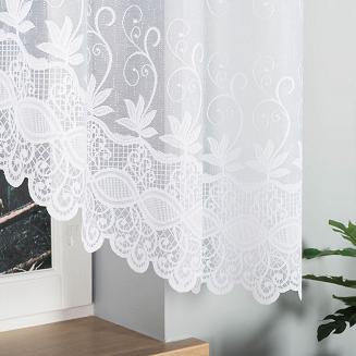 Firanka żakardowa gotowa na żabki JOWITA 300x150 biała