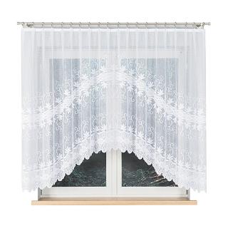 Firanka żakardowa gotowa na żabki JOWITA 300x150 biała