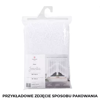 Firanka żakardowa gotowa na żabki JOWITA 300x150 biała
