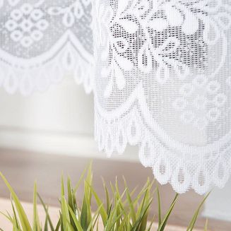 Firanka żakardowa gotowa na żabki KAROLINA 300x150 biała