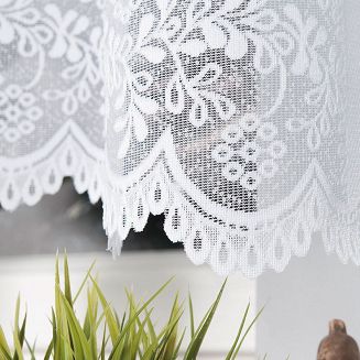 Firanka żakardowa gotowa na żabki KAROLINA 300x150 biała