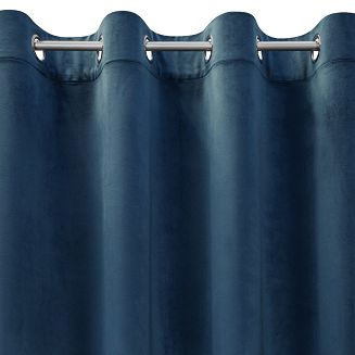 Zasłona gotowa na przelotkach DARLA 140x250 Eurofirany granatowy