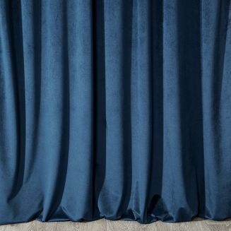 Zasłona gotowa na przelotkach DARLA 140x250 Eurofirany granatowy