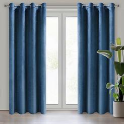 Zasłona gotowa na przelotkach DARLA 140x250 Eurofirany granatowy