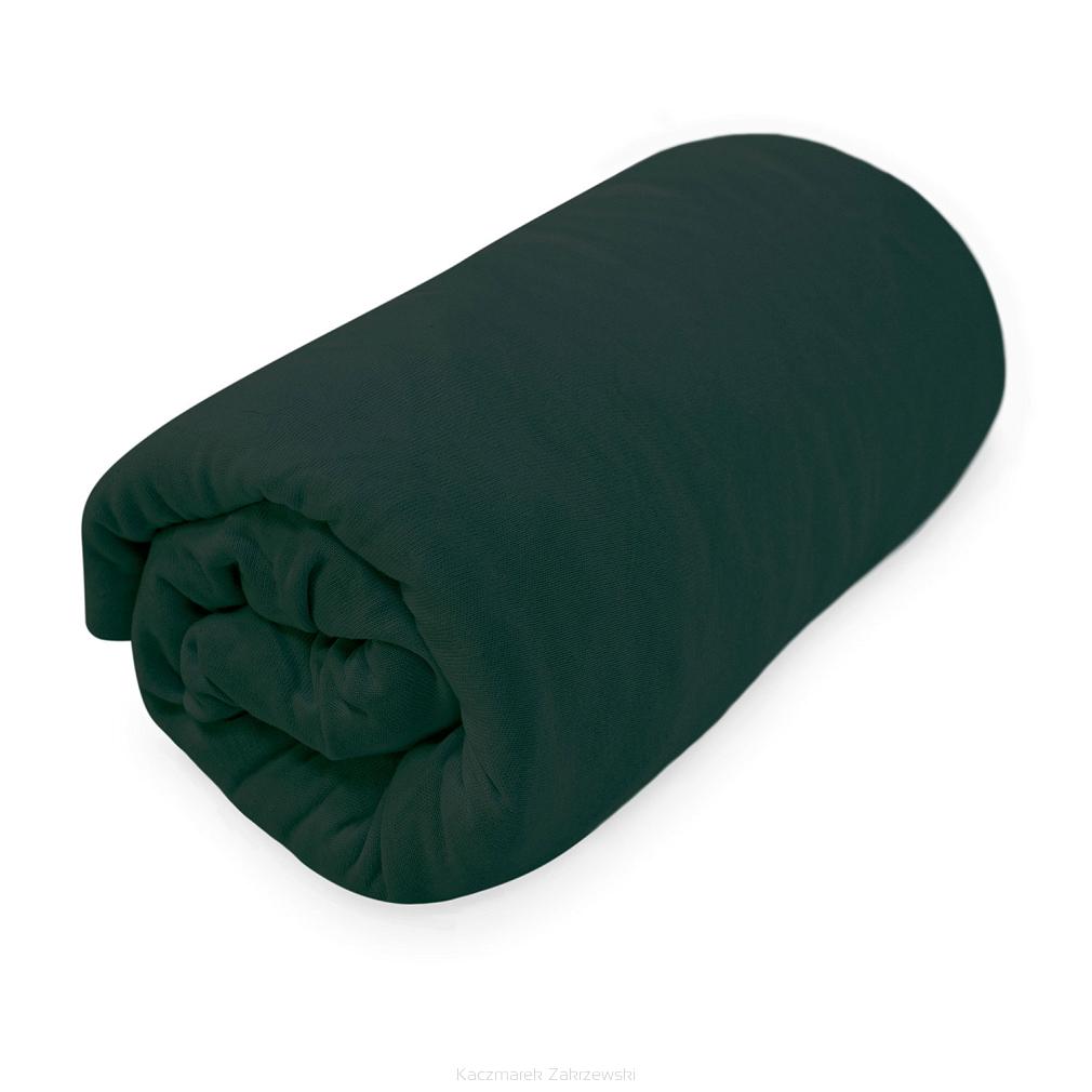 Prześcieradło jersey z gumką 160x200 Basic Darymex butelkowa zieleń