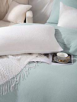 Szałwiowa Bawełniana Pościel Muślinowa 160x200