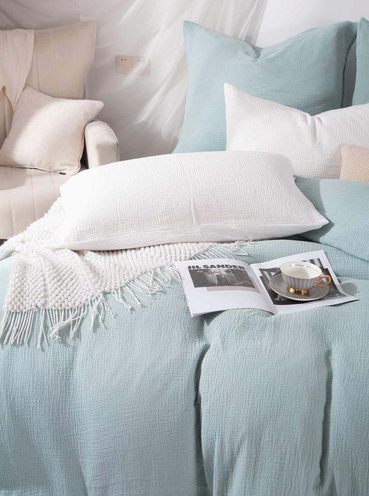 Szałwiowa Bawełniana Pościel Muślinowa 160x200