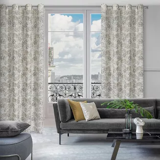 Zasłona gotowa na przelotkach MIRA 140x250 Eurofirany naturalny