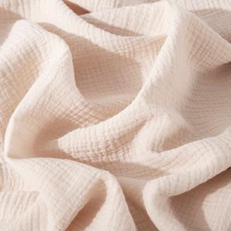 Beżowa Bawełniana Pościel Muślinowa 220x200