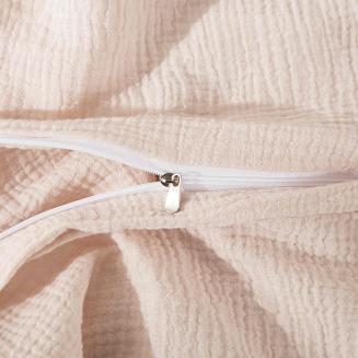 Beżowa Bawełniana Pościel Muślinowa 220x200