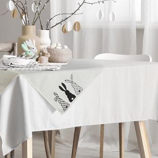 Obrus dekoracyjny WIOSNA 85x85 Eurofirany czarny