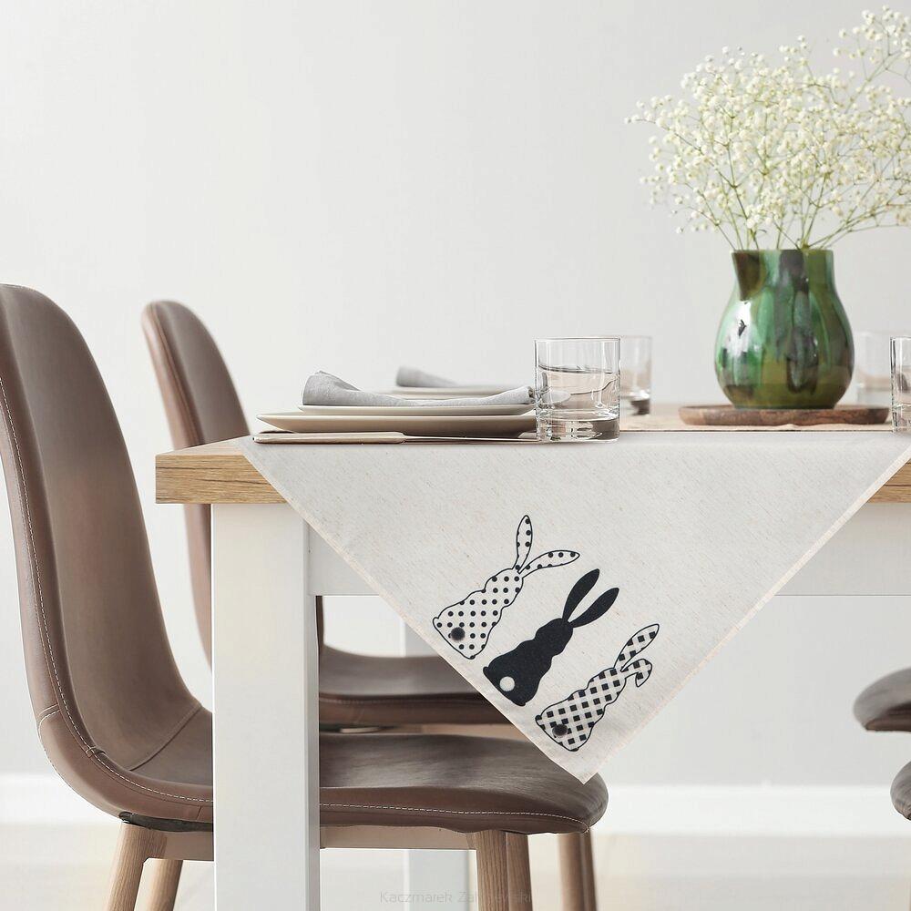 Obrus dekoracyjny WIOSNA 85x85 Eurofirany czarny