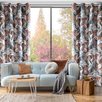 Zasłona gotowa na przelotkach MARILA Eurofirany stalowy