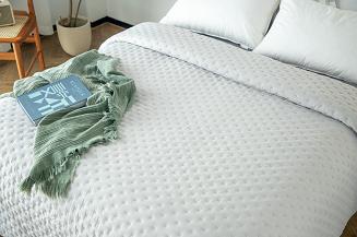 Narzuta dekoracyjna TERRA 200x220 pikowana szara