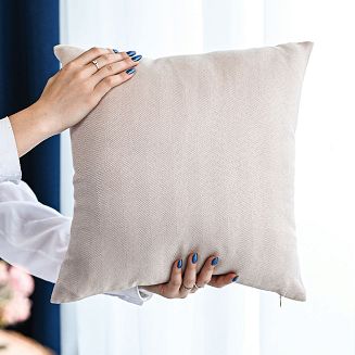 Poszewka dekoracyjna JODEŁKA 40x40 jasnobeżowa