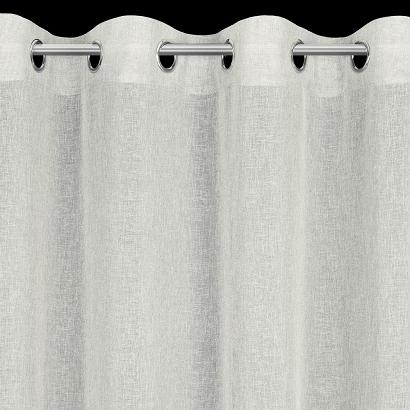 Zasłona gotowa na przelotkach ANGELICA 140x250 Eurofirany kremowa o strukturze deszczyku