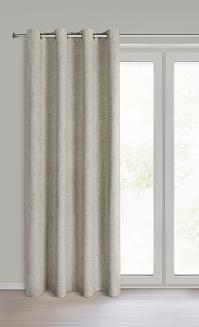 Zasłona gotowa na przelotkach LINDA 140x250 Eurofirany ciemnobeżowy