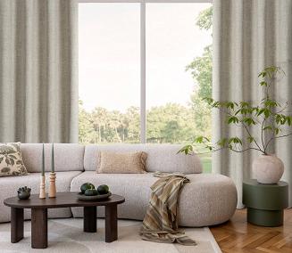 Zasłona gotowa na przelotkach LINDA 140x250 Eurofirany ciemnobeżowy